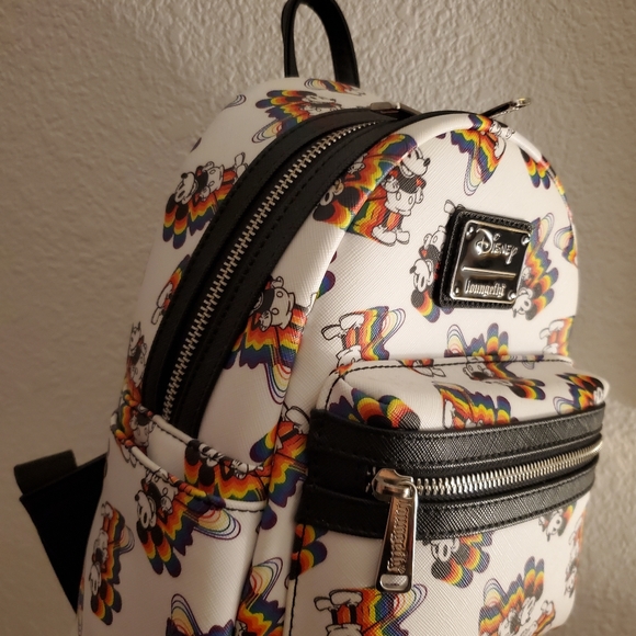 Disney Loungefly Mickey Rainbow collection Bag and wallet - Picture 3 of 5
